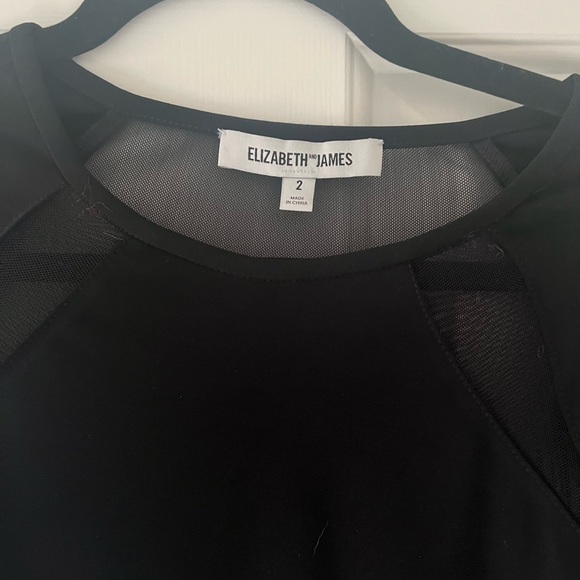 Elizabeth and James black tight long sleeve beautiful mesh dress (back is mesh) - Picture 4 of 6